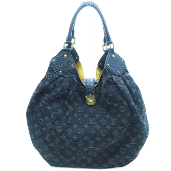💎✨ DENIM ✨💎 LOUIS VUITTON X-LARGE HOBO MAHINA - Picture 3 of 16
